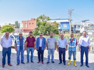 Ceylanpınar Antep Deresi’nde temizlik ve ilaçlama çalışmaları başladı