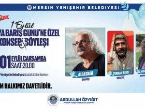 Yenişehir’de 1 Eylül Dünya Barış Gününe özel konser ve söyleşi