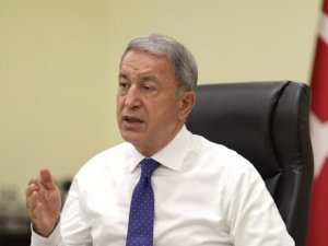 Bakan Akar: "Biz Türkiye olarak kimseye tehdit değiliz, kimsenin toprağında, hakkında, hukukunda gözümüz yok"