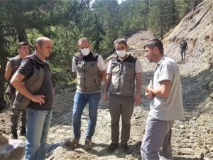 Kütahya ormanlarında yol açma, bakım ve onarım çalışması