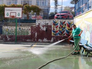 Okul bahçeleri yeni döneme hazırlanıyor