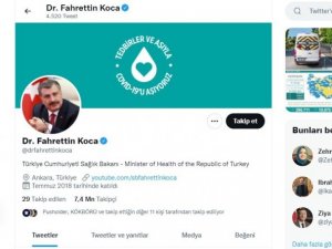 Sağlık Bakanı Dr. Fahrettin Koca, sosyal medyada DSÖ ile yarışıyor