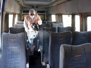 Servis ve taksilere ücretsiz dezenfekte