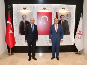 İçişleri Bakanı Soylu, AB Genişleme ve Komşuluk Politikası Komiseri Varhelyi’yi kabul etti