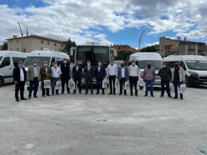 Çorum Belediyesi’nden servis sürücülerine hijyen seti