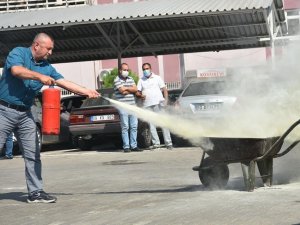 Aydın İl Tarım Müdürlüğü personeline yangın söndürme eğitimi verildi