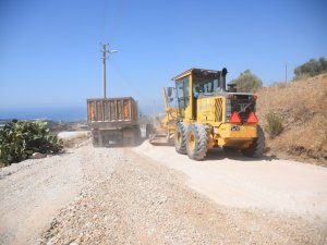 Alanya’da yol yapım çalışmaları