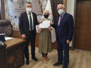 Çorum Erol Olçok Eğitim ve Araştırma Hastanesi’ne teşekkür belgesi