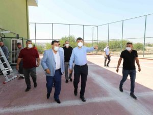 Başkan Fadıloğlu M.Hayi Özkeçeci Spor Kompleksini inceledi