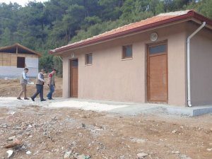 Pınarlı Tabiat Parkı’na gerçekleştirilen tesis inşaatı devam ediyor