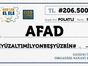 OSB’lerden 206 milyon TL’lik yardım