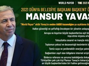 2021 Dünya Belediye Başkanı Başkent Ödülü Mansur Yavaş’ın