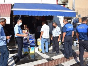 Zabıta ekiplerinden kaldırım işgali denetimi