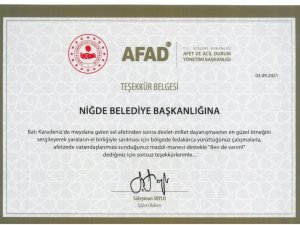 Süleyman Soylu’dan Niğde Belediyesi’ne Teşekkür