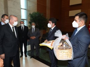 Cumhurbaşkanı Erdoğan rekortmen başkanı kabul etti