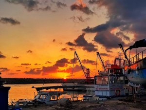 Gün batımı manzarası görenleri hayran bıraktı