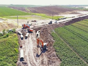 Diyarbakır’da sulama inşaatları devam ediyor