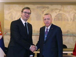 Cumhurbaşkanı Erdoğan, Sırbistan Cumhurbaşkanı Vucic ile görüştü