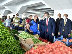 Mamak Pazarı’nda alınan önlemler denetlendi
