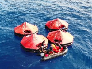 Nefes kesen tatbikat drone ile görüntülendi