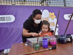 Bilecikli çocuklar ebru ve hat sanatı ile tanıştı