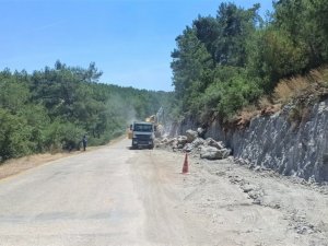 Gökben-Kabaağaç yolu genişletildi