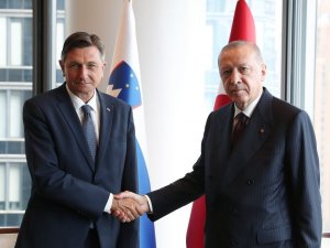 Cumhurbaşkanı Erdoğan, Slovenya Cumhurbaşkanı Pahor ile bir araya geldi