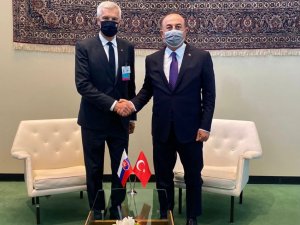Dışişleri Bakanı Çavuşoğlu, Slovakya Dışişleri Bakanı Korcok ile bir araya geldi