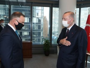 Cumhurbaşkanı Erdoğan, Polonya Cumhurbaşkanı ile bir araya geldi
