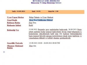 Samsun ve çevre illeri için ‘zirai don’ uyarısı