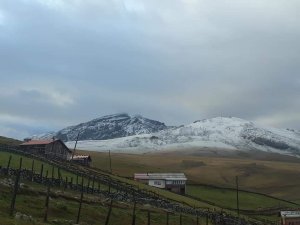 Doğu Karadeniz’in yüksek kesimlerine kar yağdı