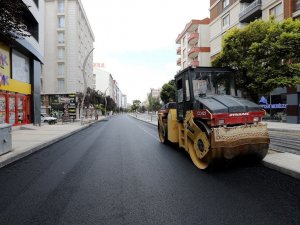 Sıhke Caddesi’nde asfalt çalışması