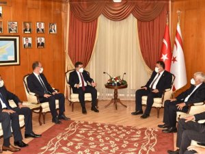 Başkan Tütüncü, KKTC Başbakanı Saner ile bir araya geldi