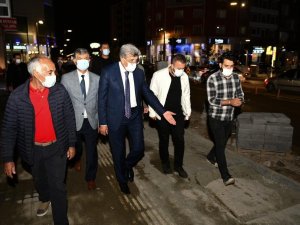 Vali Bilmez, Sıhke Caddesi’nde incelemelerde bulundu