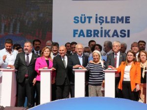 Kılıçdaroğlu süt işletme fabrikasının temel atma törenine katıldı