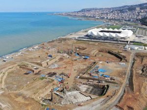 Deniz dolgusuna inşa edilecek Trabzon Şehir Hastanesi için 400 fore kazık çakılacak