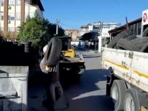 Isparta’da ömrü tükenen lastikler geri dönüşümle tekrardan doğaya kazandırılacak