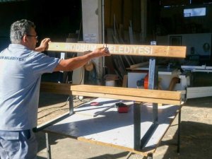 Bodrum belediyesi kendi mobilyasını üretiyor