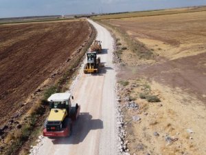 Siverek kırsalında asfalt çalışması