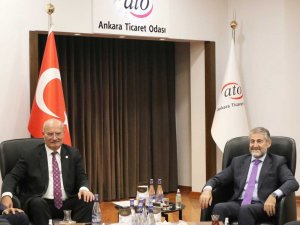 ATO Başkanı Baran, Hazine ve Maliye Bakan Yardımcısı Nebati’yi konuk etti