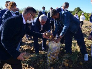 Vali Akın, liseye ait tarım uygulama alanında incelemede bulundu