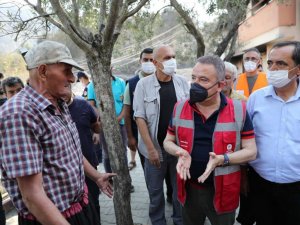 Yangından etkilenen bölgelere altyapı çalışması