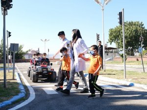 Kahramanmaraş’ta çocuklara trafik eğitimi