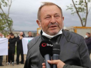 İçme suyu havzasına kaçak yapılmak istenen depo önünde protesto eylemi