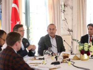 Dışişleri Bakanı Çavuşoğlu, Türk ve Ukraynalı iş adamlarıyla bir araya geldi