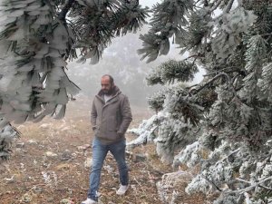 Sarıkamış buz kesti, ağaçlar kırağı tuttu