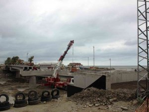 Sinop-Kastamonu yeni bağlantı köprüsü yapımında hummalı çalışmalar
