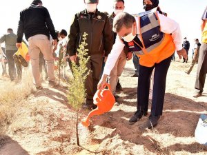 Karaman’da Afet Risklerinin Azaltılması Gününde fidanlar toprakla buluşturuldu