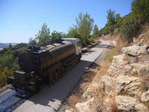 Alanya Belediyesinden iki mahalleye asfalt çalışması