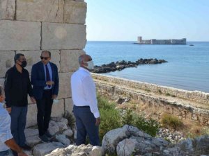 Kızkalesi’nin karadaki uzantısı Korykos Kalesi de turizme kazandırılıyor